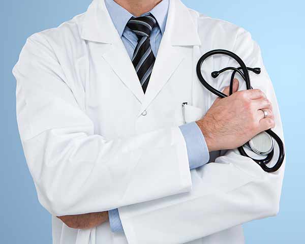 Doctors second opinion - photo of a doctor's chest